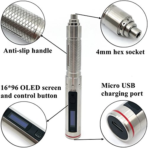 NovelLife Upgraded ES121 Mini Precision Electric Screwdriver Cordless Smart Motion Control Power Screwdriver 3 Axis Gyro OLED Display with 16pcs 4mm Magnetic Bit for Smart Phone RC Repair ES-B7 ES-A7 - Thumbnail 4
