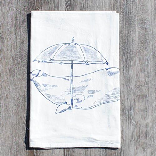 Whale Flour Sack Kitchen Towel - 100% Cotton - 28X27
