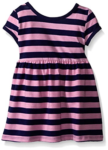 Marmellata Baby Pink and BlueStriped Striped Knit Dress, Multi, 24 Months