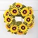 Collections Etc Sunflower Floral Front Door Wreath