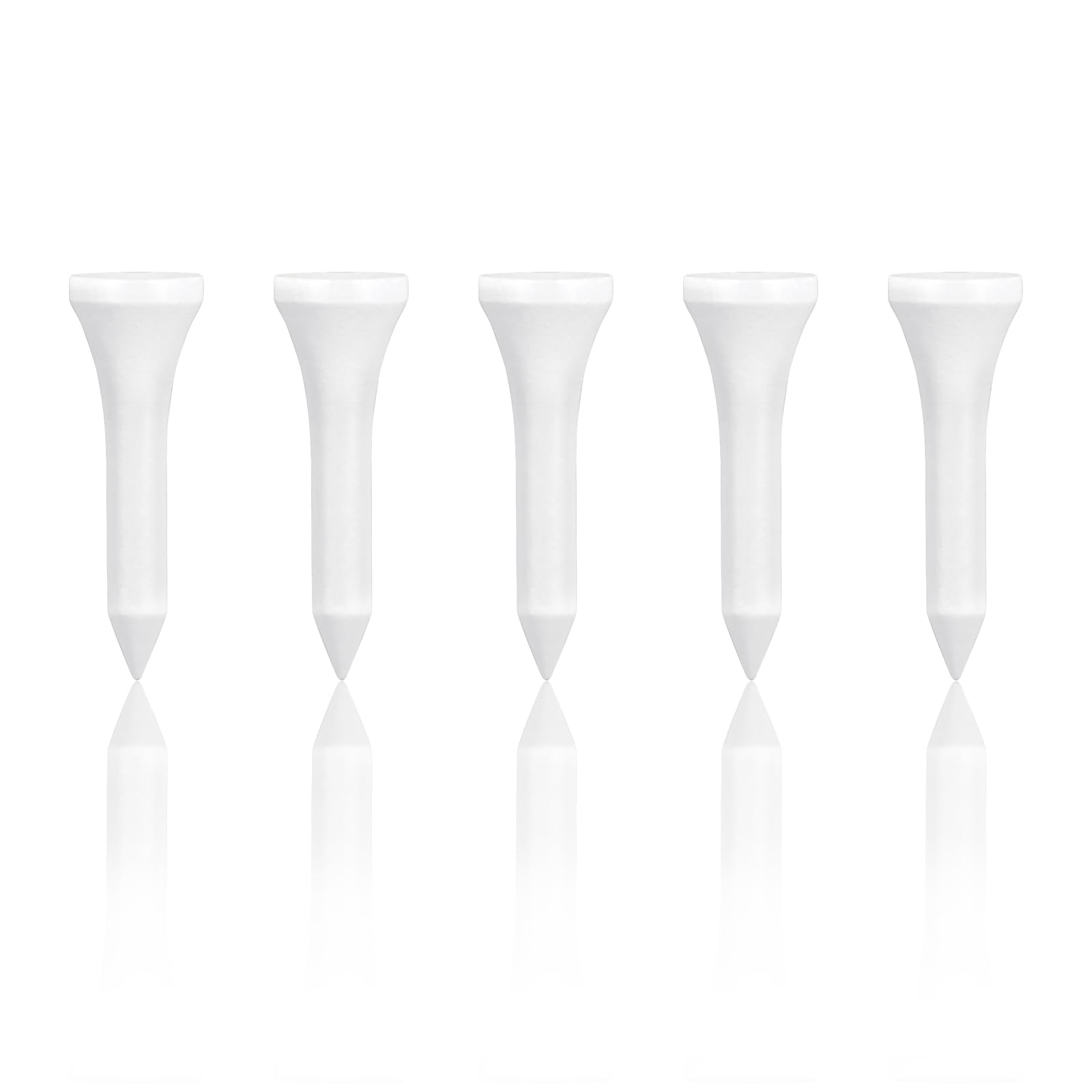 Zivisk Wooden Golf Tees 1-1/2 inch 100 Count, Short Golf Wood Tees(White,38mm)