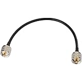 Superbat UHF Male PL-259 to UHF Male PL-259 Low Loss Digital Coax UHF Jumper Cable (12" RG58) for HAM & CB Radio,Antenna Anal