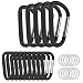 15PCS Carabiner Caribeaner Clip,5 X 3 Large + 10 X 2.4 Small with 15PCS Keyrings Aluminum Hook Bulk Pack for Keychain Home RV Outdoor Backpack(Not for Heavy Duty Climbing) ... primary