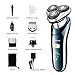 Hatteker Professional Electric Shaver Razor For Men 4 in 1 Beard Trimmer Wet Dry Rotary Shaver Cordless Hair Trimmer Nose Hair Trimmer Facial Cleaning Brush Waterproof USB Rechargeable Best Gift