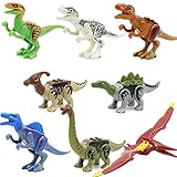Feleph 8 Styles Jurassic Theme Dinosaur Building Blocks Miniature Toy Plastic Play Toys Small Tyrannosaurus / Pterosaurs Blocks Model Figures Best Gift for Major Bands