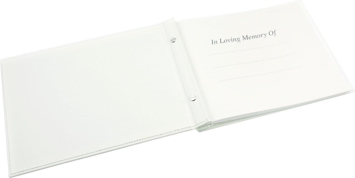 in Loving Memory Condolence Book, 50 Loose Leaf Pages with Silver Gilt Edges & Storage Box - Image 3