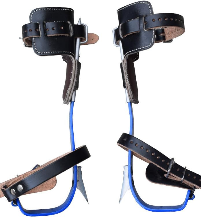 Tree Climbing Spikes Spurs Gaffs Steel Tree Climbing Kit Surgery Tree Surgeon Surgery Adjustable Leg Shank Heights Left and Right Spikes
