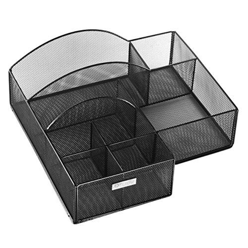 ELTOW Plate & Cutlery Organizer: Large Decorative Kitchen Spoon, Fork, Knives & Cups Holder| Stylish & Sturdy Bowl, Napkin & Tableware Dispenser| Home & Business Office Utensil Organizer Caddyâ€¦