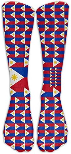 Philippines Flag Crew Socks Causal Socks Compression Socks High Socks Crazy Socks For Running,Athletic,Edema,Travel,Nursing.