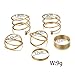 YRY 6 PCS Joint Knuckle Ring Set Gold Color Circle Open Ring for Women Girls (Alloy Ring)