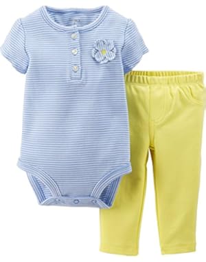 Baby Girls' 2 Piece Bodysuit and Pants Set