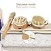 ANVAVA Body Brush - Exfoliation Set for Dry Skin Brushing Reducing Cellulite Boosting Lymphatic Flow, Including 100% Natural Boar Bristles Brush, Massager, Konjac Face Sponge and Loofah Strip