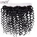 UNice Hair Icenu Series Peruvian Deep Wave Free Part 13x4 Lace Frontal Closure Pre-Plucked Virgin Human Hair Natural Color (12'')