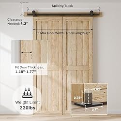 AONAYIOA 40"/3.3FT Bi-Folding Sliding Barn Door