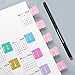 Journal Calendar Stickers Planner 2018 for Journal and Agenda,Self Adhesive Index Tabs Monthly Index Dividers Easy to Peel and Stick,15 Month 6 Set