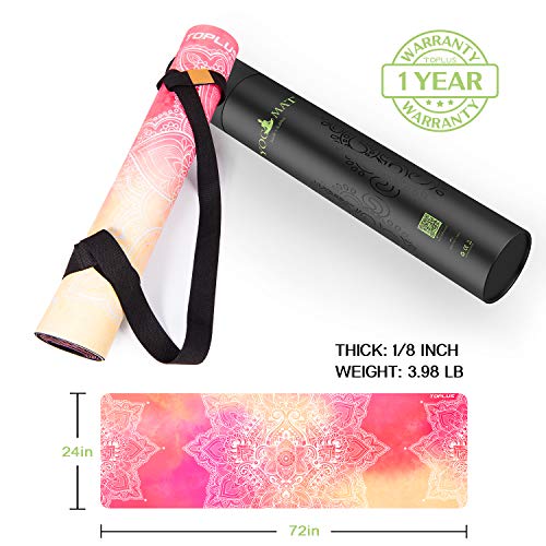 image for TOPLUS Yoga Mat, Upgraded Non-Slip Texture 1/8 inch Pro Yoga Mat TPE E