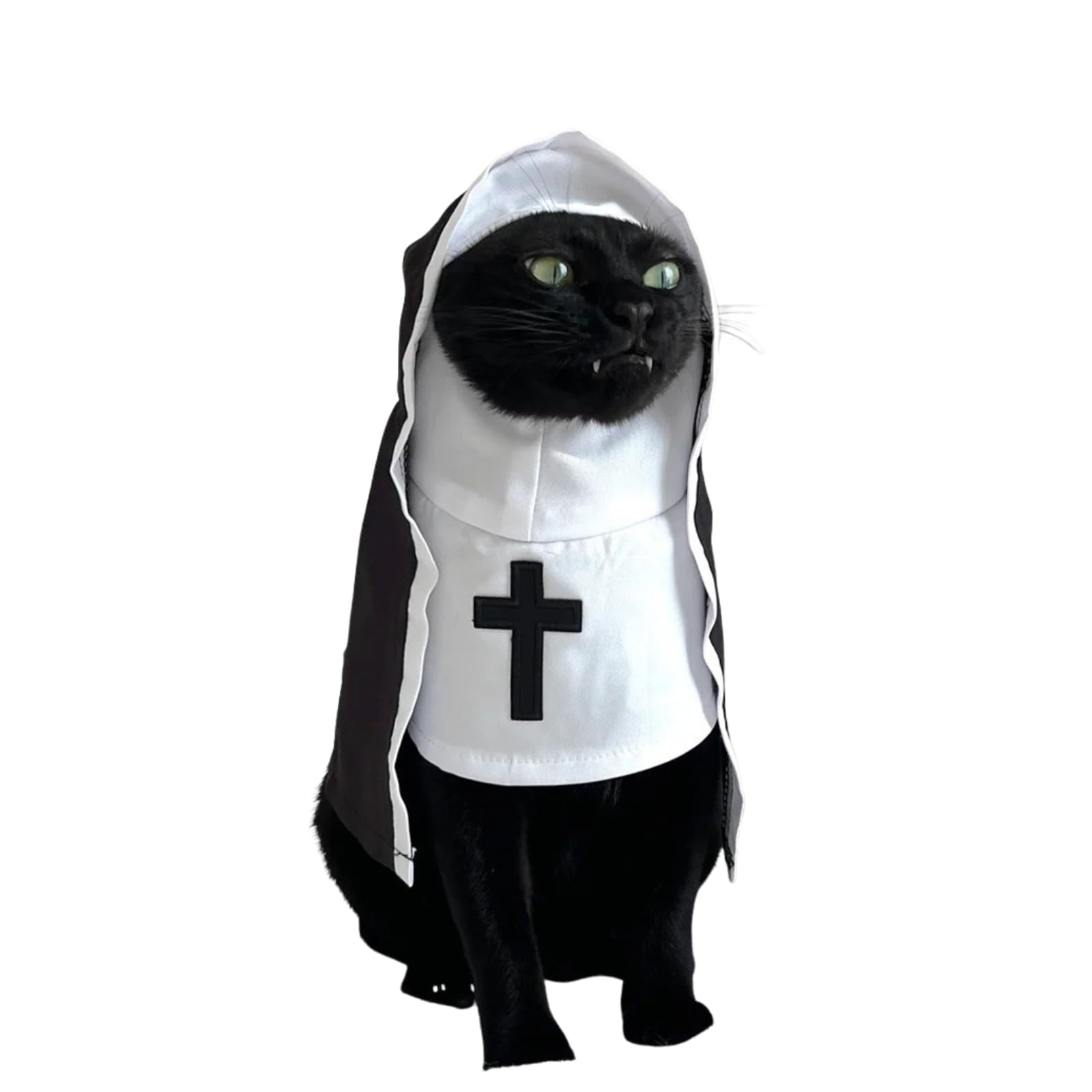 BT Bear Pet Halloween Costume,Dogs Nun Cosplay Costumes Halloween Holiday Dress Up Cosplay Costumes for Cats Puppy Small Dogs (S)
