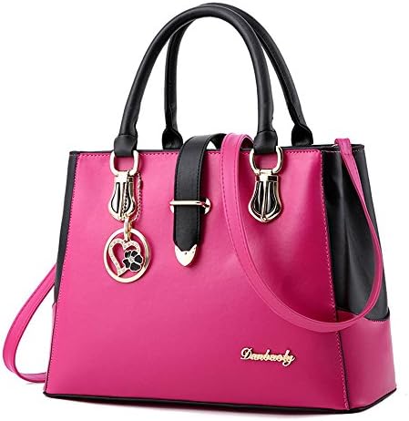 BAOFASHION Womens PU Shoulder Bags Retro Purses Stitching Color Handbags