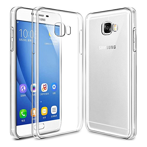 Galaxy C7 Case, MicroP(TM) Super Frosted Crystal Hard Case Cover for Samsung Galaxy C7 - Retail Packaging (Clear Crystal Case)