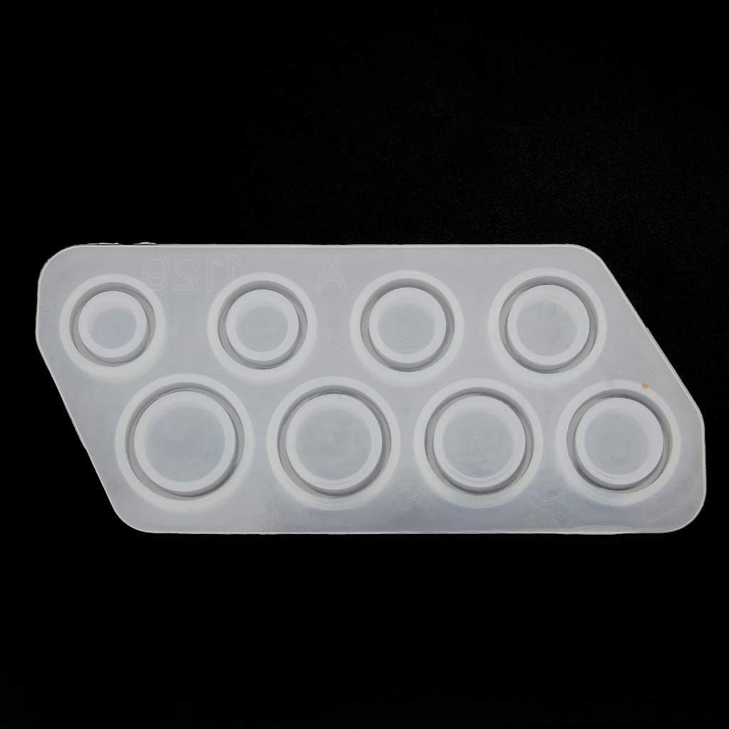 Rubsy 8Pcs Assorted Sizes Ring Silicone Mold Jewelry Resin Casting Mold US Size 5-12