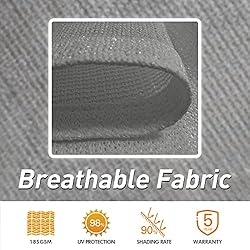Cisvio 7'x13' Sun Shade Sail Rectangle Gray Sun