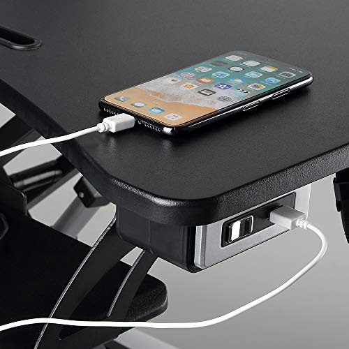 Kranich Electric Standing Desk Converter Height Adjustable Tabletop Desk Dual Monitor Desktop Riser