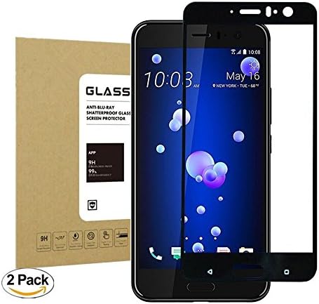 HTC U11 Tempered Glass Screen Protector [2 Pack] Halier [9H Hardness] [Anti-scratches] [Crystal Clear] [Bubble Free] Premium Screen Protector for HTC U11