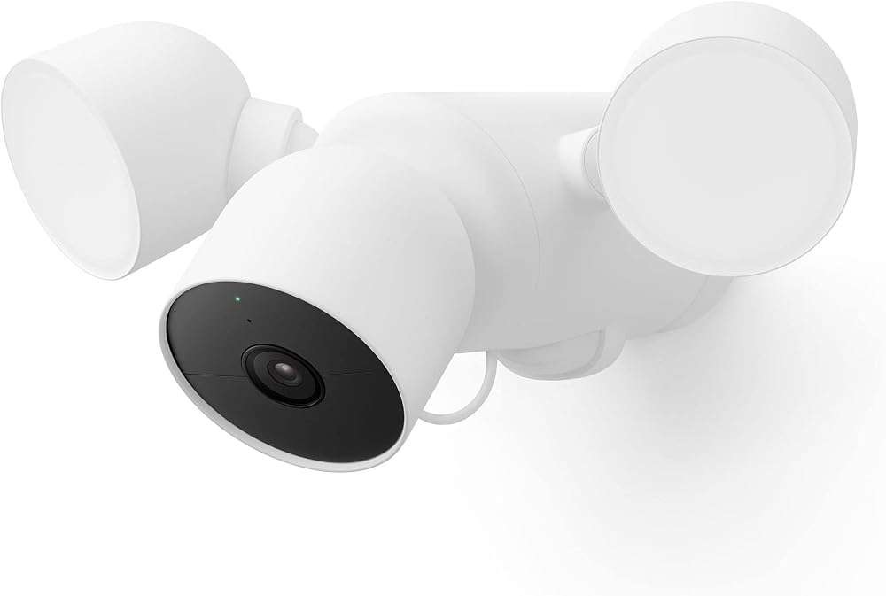 Google Nest Cam with Floodlight Outdoor Security Camera Wired Snow