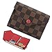Trifold Wallets for Women Practical Compact Checkered Wallet and Blocking with Card Holder Organizer -PU Vegan Leather (Compact Wallet Brown)