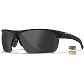 Wiley X Guard Advanced Sunglasses, ANSI Z87 Safety Glasses for Men and Women, UV Eye Protection for Shooting and Hunting Matte Black Frames, Changeable Grey, Clear, and Light Rust Tinted Lenses