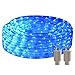 SURNIE LED Rope Lights Blue Outdoor: Waterproof 50FT Indoor Cuttable Outside Lighting 110V Flexible Connectable Plug Thick Clear PVC Tube - Bedroom Party Patio Garden Deck Camping Xmas Décor