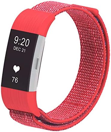 CosyZanx Compatible with Fitbit Charge 2 Bands Woven Soft Nylon Sport Wristbands for Men Women Lightweight Replacement Straps Accessories Bands for Fitbit Charge 2 Fitness Tracker