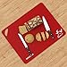 NIROLLE Extra Thick Flexible Plastic Cutting Board Mats Set, Set of 4 Colored Mats with Food Icons and Easy-Grip Handles, BPA-Free, Non-Porous,Dishwasher Safe