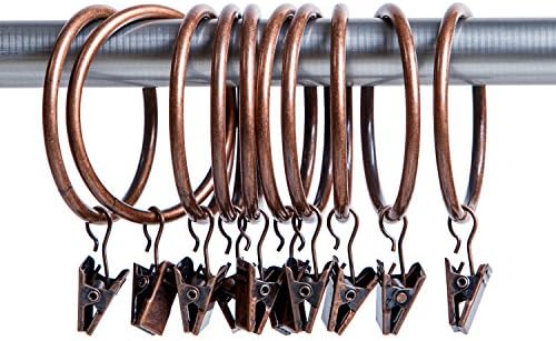 Iron Copper Metal Curtain Rings Clips With 2 Inch Inner Diameter - 20PCS(Copper)