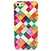 Iphone 5c Case, JAHOLAN Colorful Square Rhombus Clear Bumper TPU Soft Case Rubber Silicone Skin Cover for iphone 5c