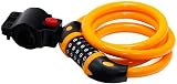 GOFRIEND Bike Lock 5 Digit Resettable Cable 1.2m x 12mm Orange TY566 view 2