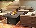Napoleon Grills St. Tropez Rectangle Patioflame Table, Rustic Bronze