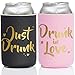 ASUSA Drunk in Love & Just Drunk Bachlorette Party Drink Coolers - 11 pcs Set Bridal Showers & Bachlorette Parties Can Sleeve, Party Favor Beverage Insulators, Bridesmaid Gifts