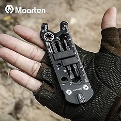 Maarten Bike Multitool, 20 in 1 Black EDC Outdoor