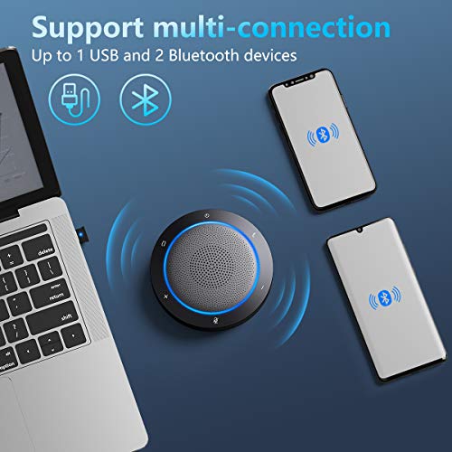 GOGOCOOL Bluetooth Speakerphone,Noise Reduction Conference Speaker with