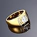 YiLinger Exquisite Men Jewelry Gold Plated Classic Cubic Zirconia Wide Band Rings Size 10