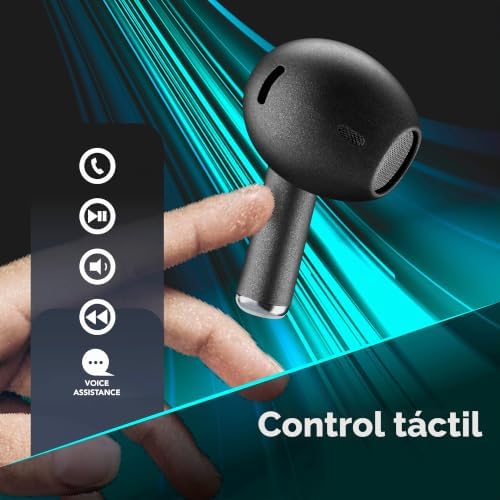 - Crystal - Auriculares Bluetooth® con Cancelación del Ruido Ambiente - Environmental Noise Cancelling Technology - Talk Time: 3.5 Horas - Carga: 1,5 Horas - Alcance 10 m - Negro