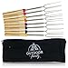 Outdoor Family Marshmallow Roasting Sticks: Set of (8) 32 inch Roasting Sticks, Extending and Telescoping Smores Skewers for The Campfire.