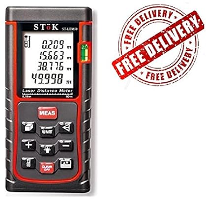 Stok Laser Distance Measuring Meter Portable Device (0. 16 To 164ft)