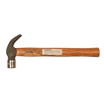 AGRICO Tata Claw Steel Hammer with Wooden Handle, 350 gm