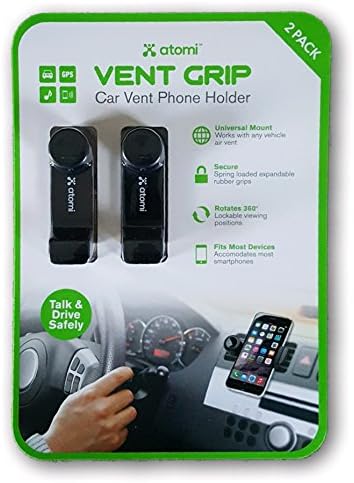 Atomi VENT GRIP Car Vent Phone Holder 2 Pack