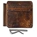 Badiya Men's Bifold Money Clip Wallet Vintage Genuine Leather Slim Card Holders