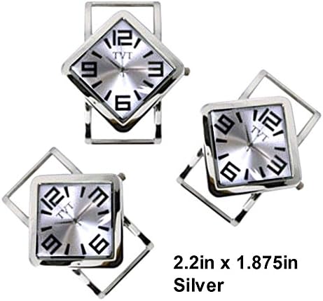 TVT 2pcs Diamond Ribbon Watch Faces for Your Interchangeable Beaded Bands 5788TVT (2pcs Silver)