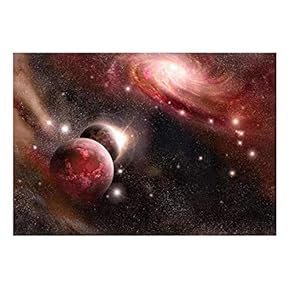 Purple and Pink Starry Space Wall Mural