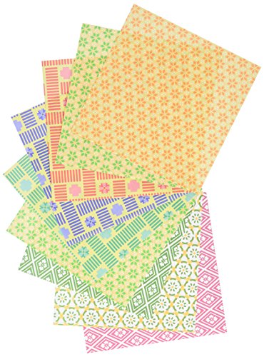 Aitoh KMC-260 Komon Chiyogami Origami Paper, 6-Inch by 6-Inch, 48-Pack